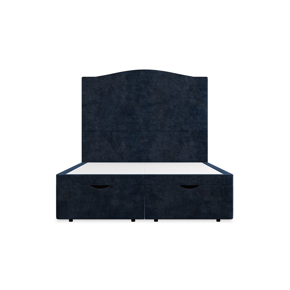 Eden Double Ottoman Storage Bed in Heritage Velvet - Royal Blue Thumbnail 4