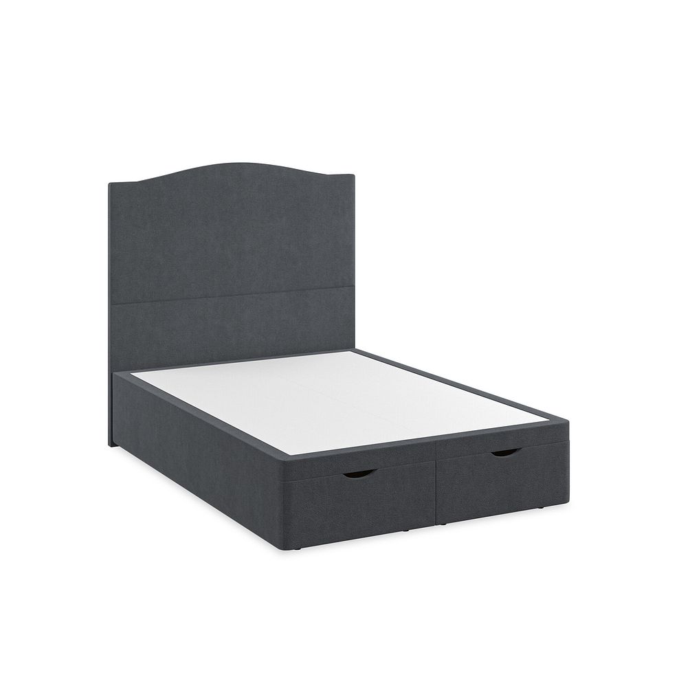Eden Double Ottoman Storage Bed in Venice Fabric - Anthracite Thumbnail 2