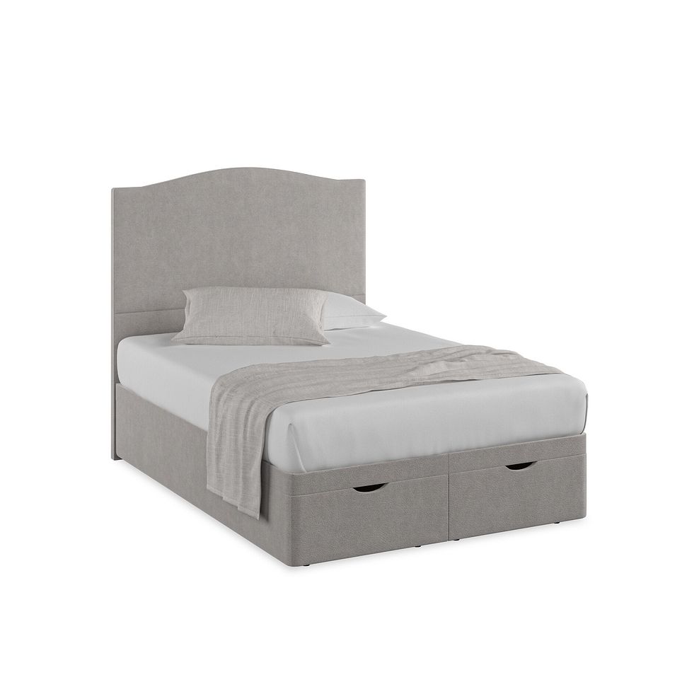 Eden Double Ottoman Storage Bed in Venice Fabric - Grey Thumbnail 1