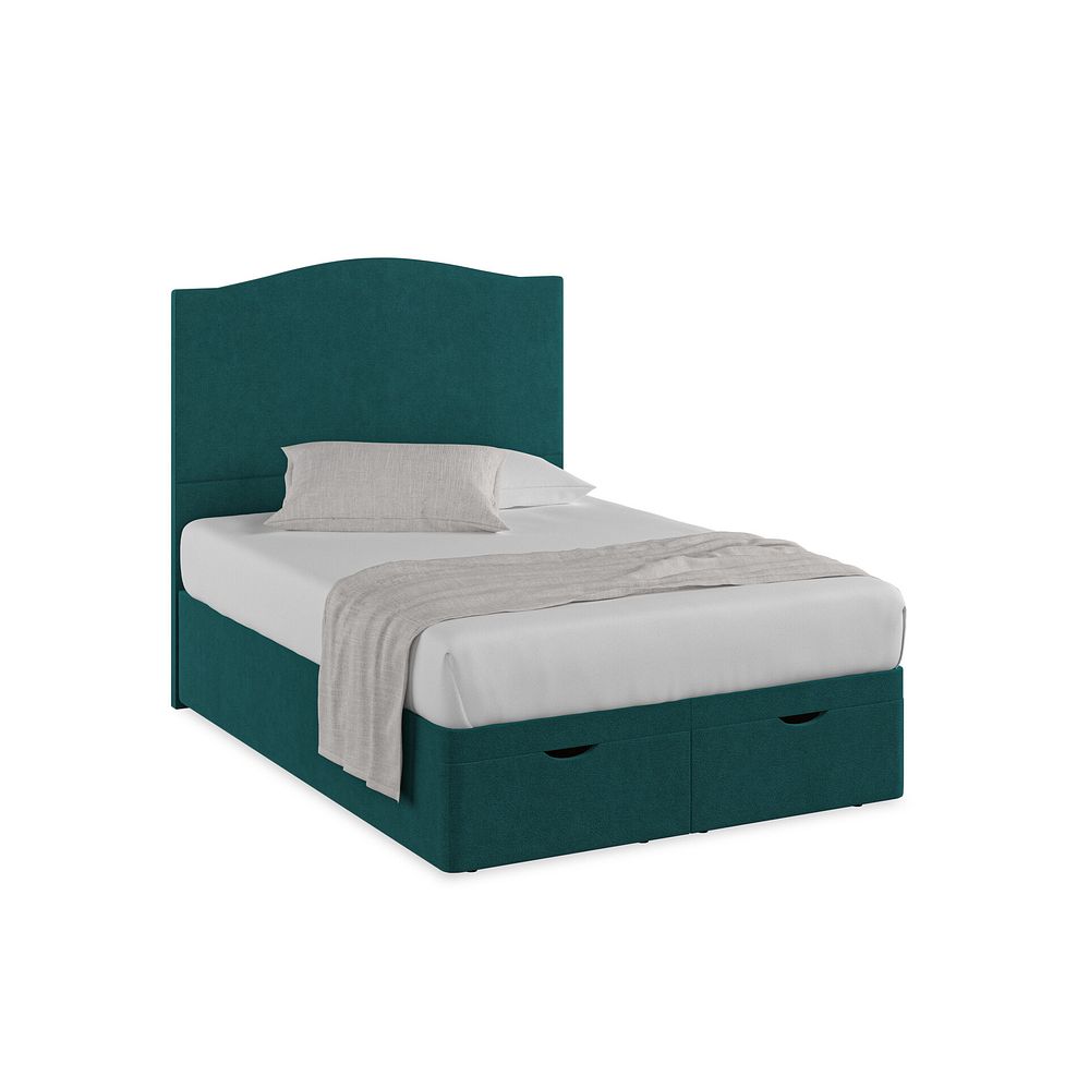 Eden Double Ottoman Storage Bed in Venice Fabric - Teal