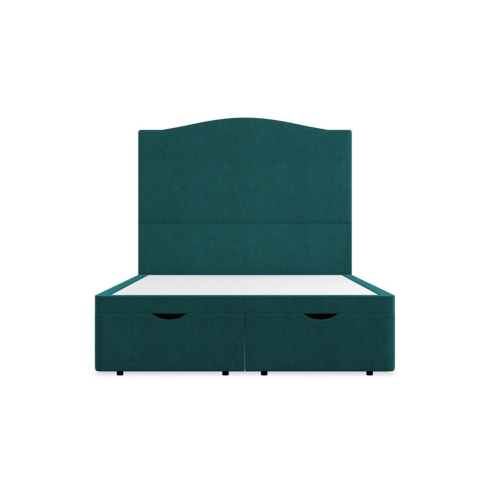Eden Double Ottoman Storage Bed in Venice Fabric - Teal 4