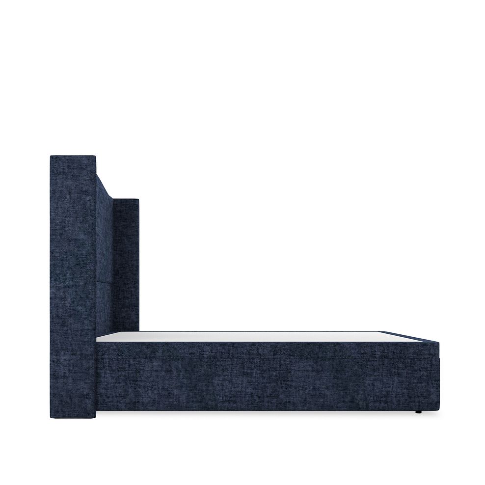 Eden Double Ottoman Storage Bed with Winged Headboard in Brooklyn Fabric - Hummingbird Blue Thumbnail 5