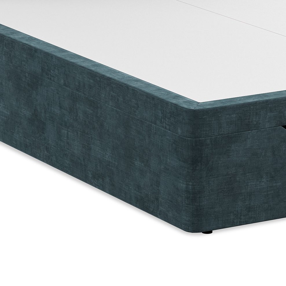 Eden Double Ottoman Storage Bed with Winged Headboard in Heritage Velvet - Airforce 7