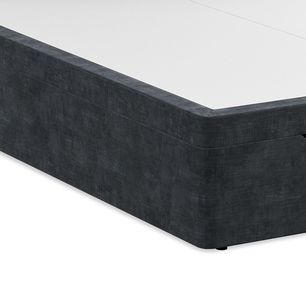 Eden Double Ottoman Storage Bed with Winged Headboard in Heritage Velvet - Charcoal 7