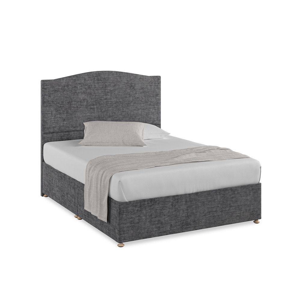Eden King-Size 2 Drawer Divan Bed in Brooklyn Fabric - Asteroid Grey 1