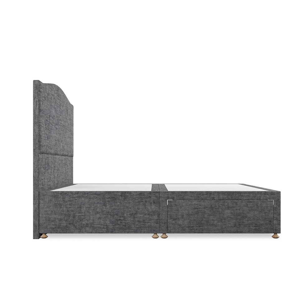 Eden King-Size 2 Drawer Divan Bed in Brooklyn Fabric - Asteroid Grey 4