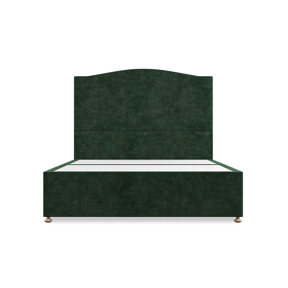 Eden King-Size 2 Drawer Divan Bed in Heritage Velvet - Bottle Green 3