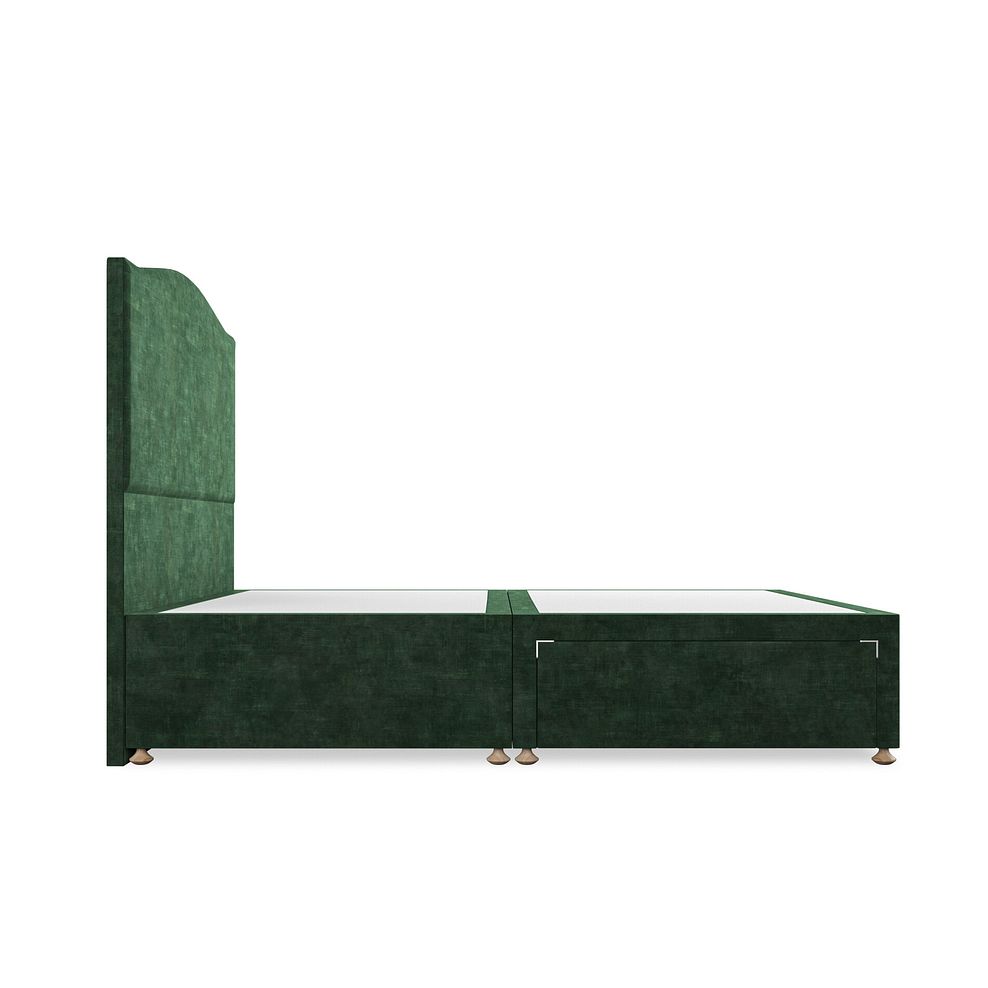 Eden King-Size 2 Drawer Divan Bed in Heritage Velvet - Bottle Green Thumbnail 4