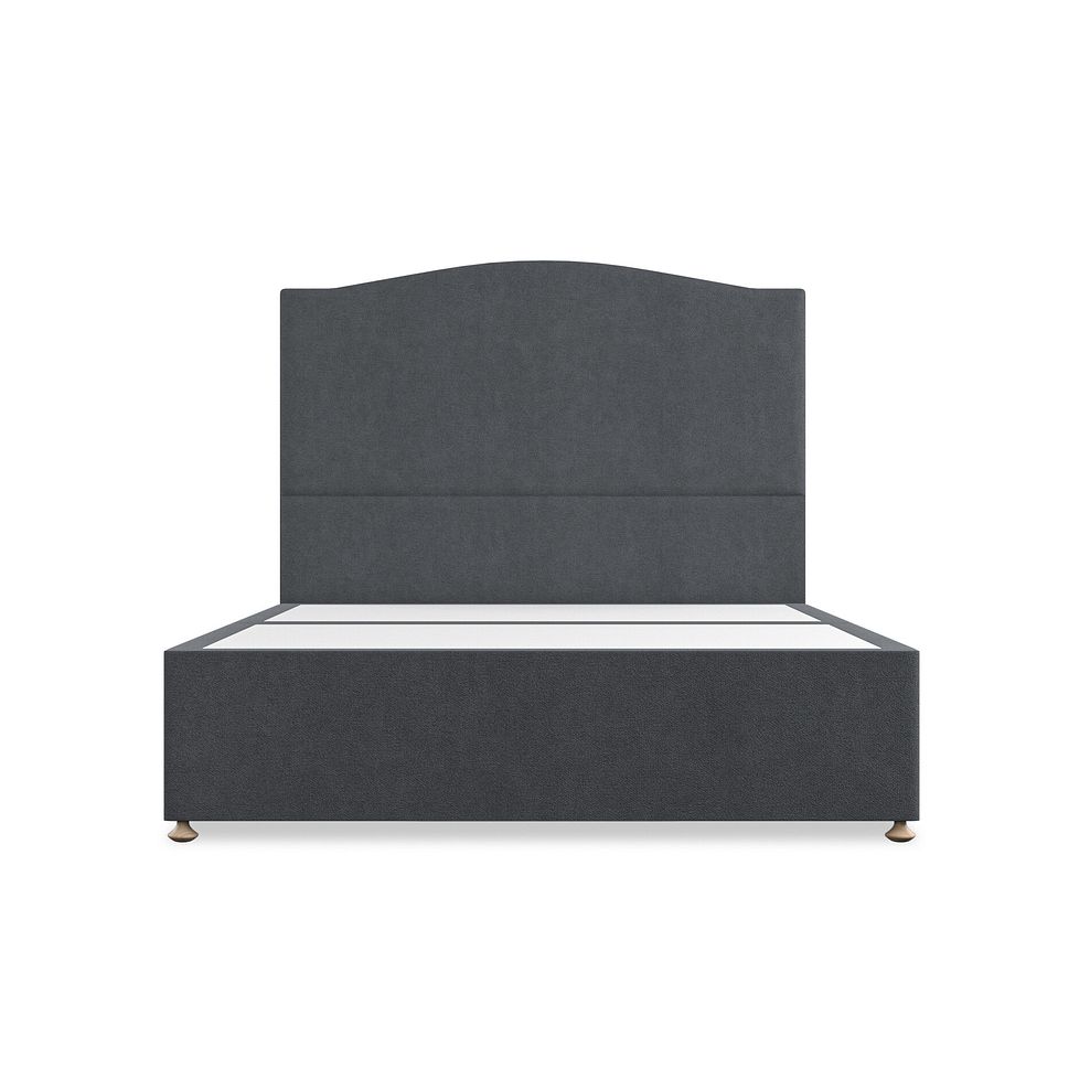 Eden King-Size 2 Drawer Divan Bed in Venice Fabric - Anthracite 3