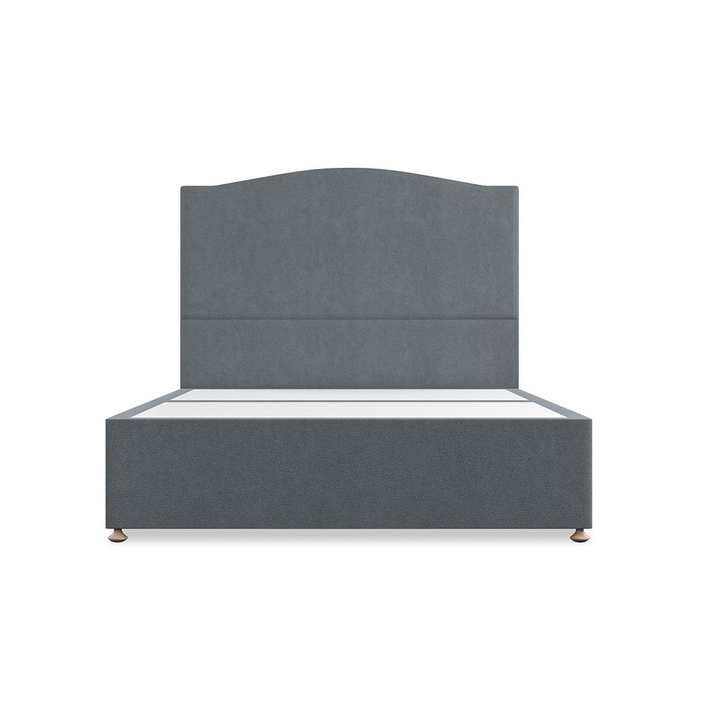 Eden King-Size 2 Drawer Divan Bed in Venice Fabric - Graphite Thumbnail 3