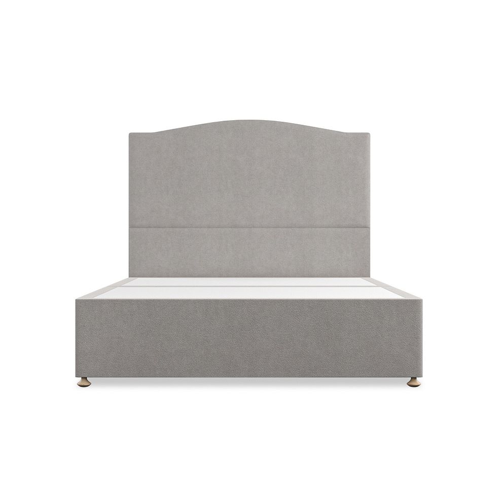 Eden King-Size 2 Drawer Divan Bed in Venice Fabric - Grey 3
