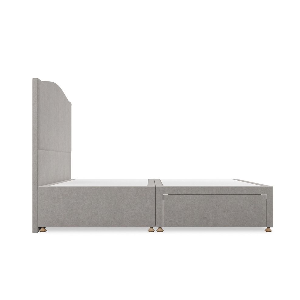 Eden King-Size 2 Drawer Divan Bed in Venice Fabric - Grey Thumbnail 4