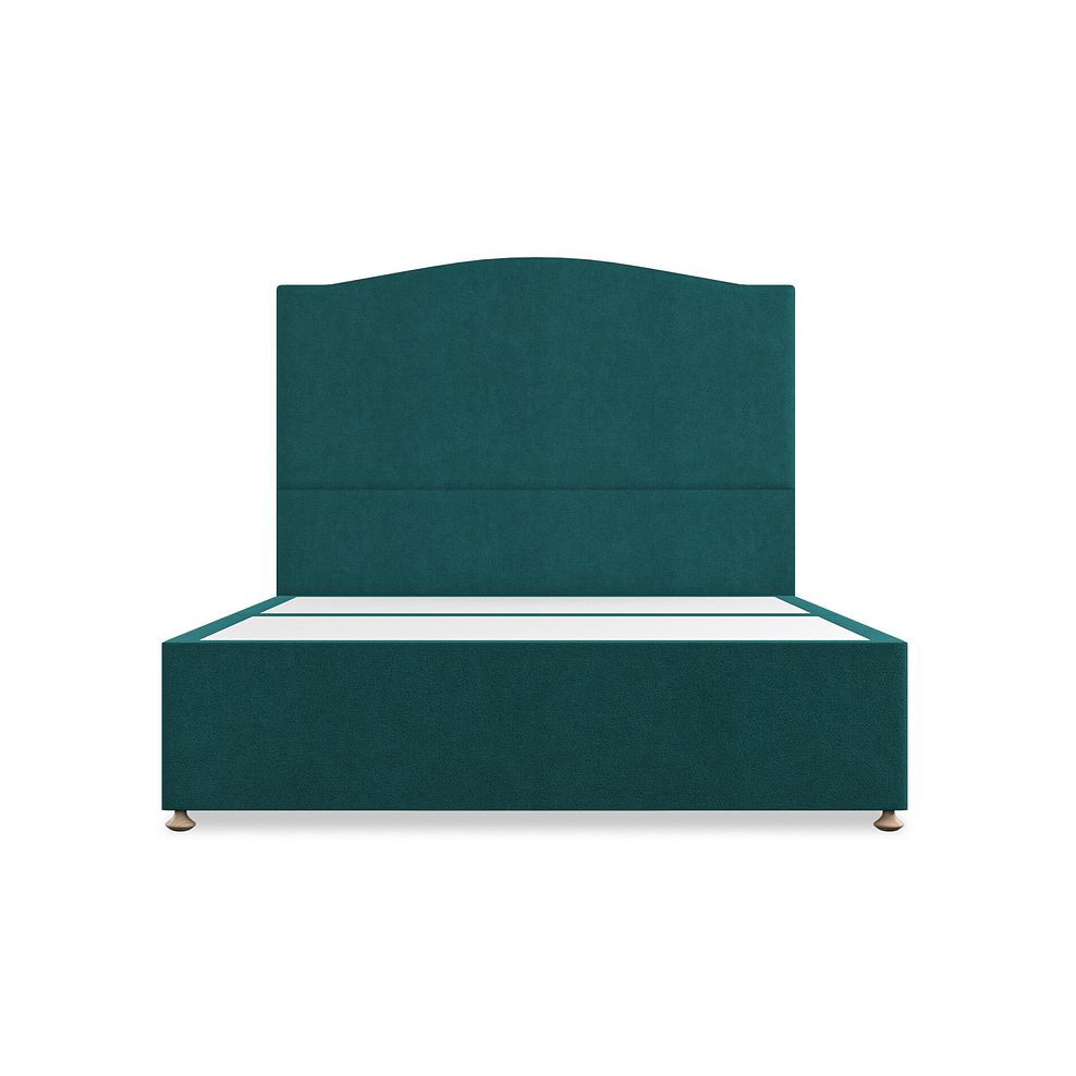 Eden King-Size 2 Drawer Divan Bed in Venice Fabric - Teal Thumbnail 3