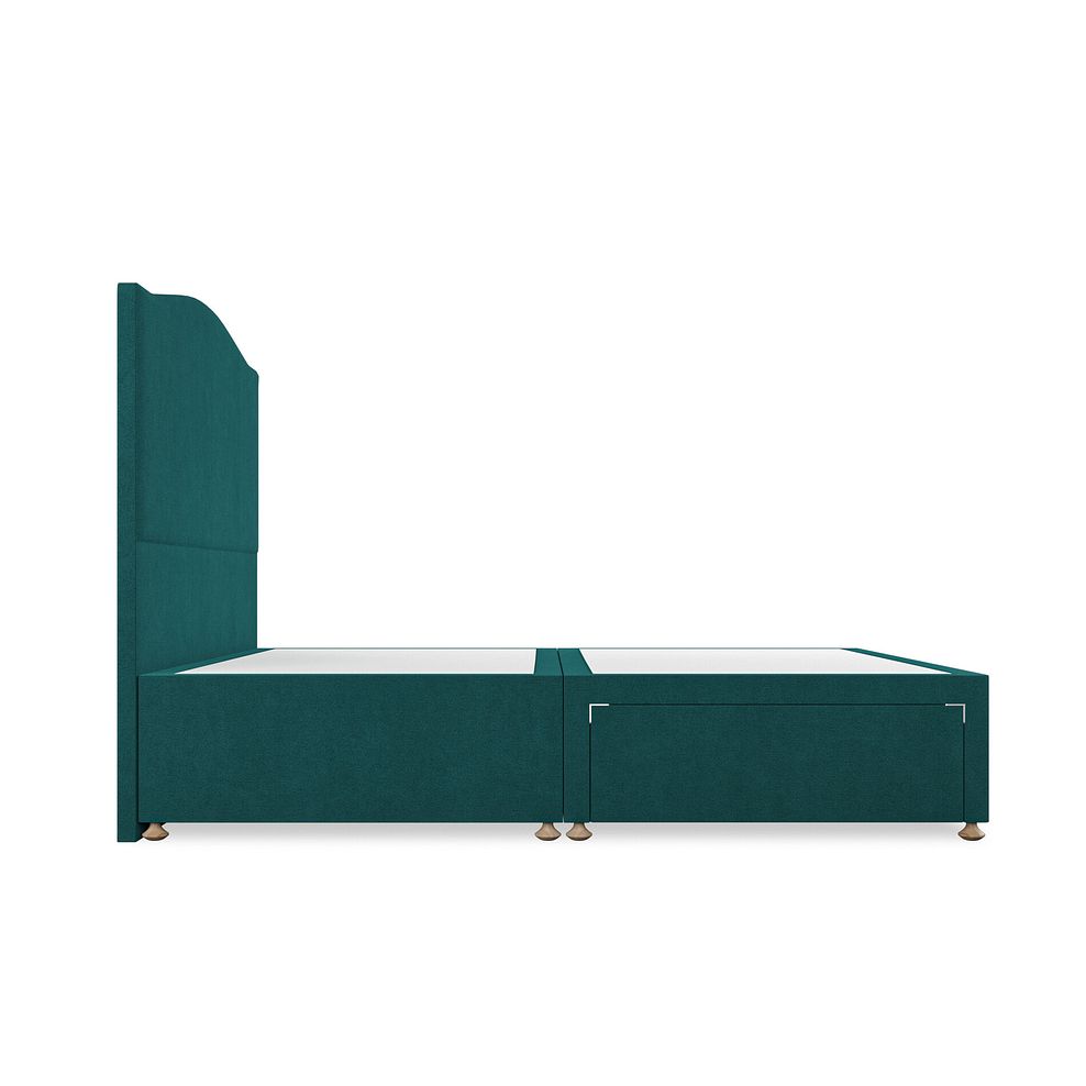 Eden King-Size 2 Drawer Divan Bed in Venice Fabric - Teal Thumbnail 4