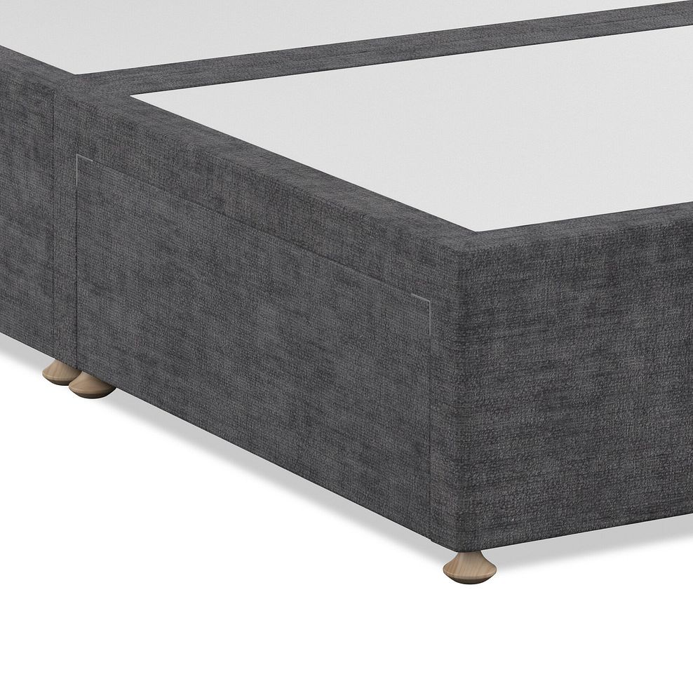 Eden King-Size 2 Drawer Divan Bed with Winged Headboard in Brooklyn Fabric - Asteroid Grey 6