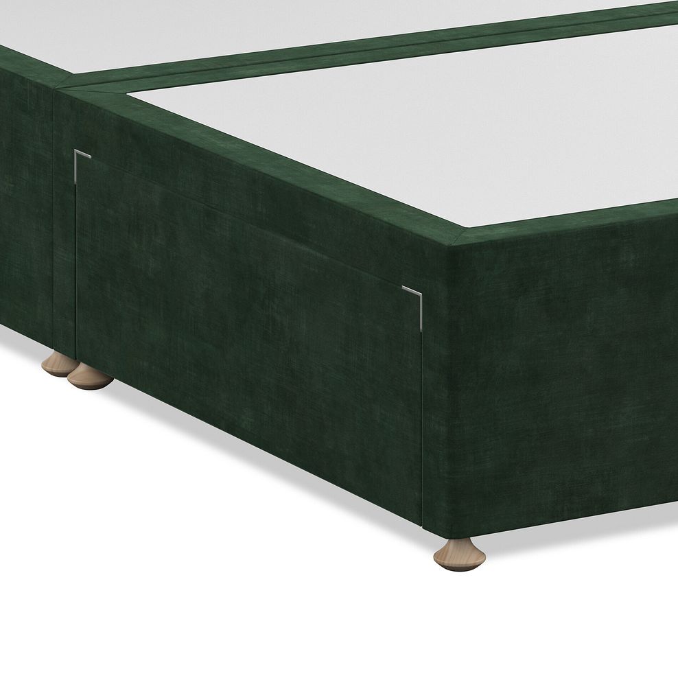 Eden King-Size 2 Drawer Divan Bed with Winged Headboard in Heritage Velvet - Bottle Green 6
