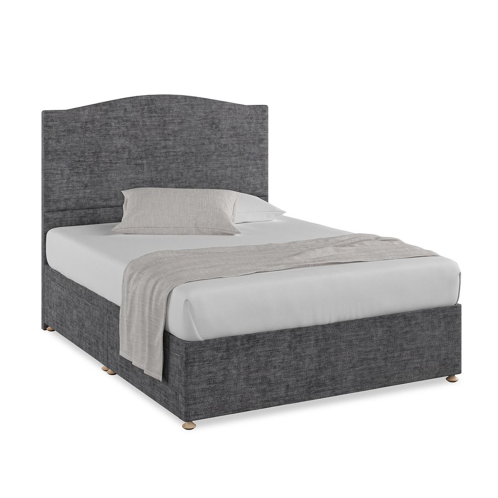 Eden King-Size 4 Drawer Divan Bed in Brooklyn Fabric - Asteroid Grey 1