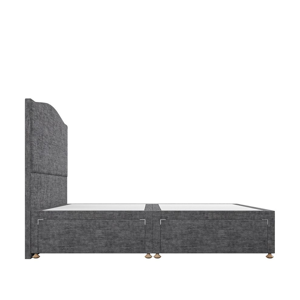 Eden King-Size 4 Drawer Divan Bed in Brooklyn Fabric - Asteroid Grey 4