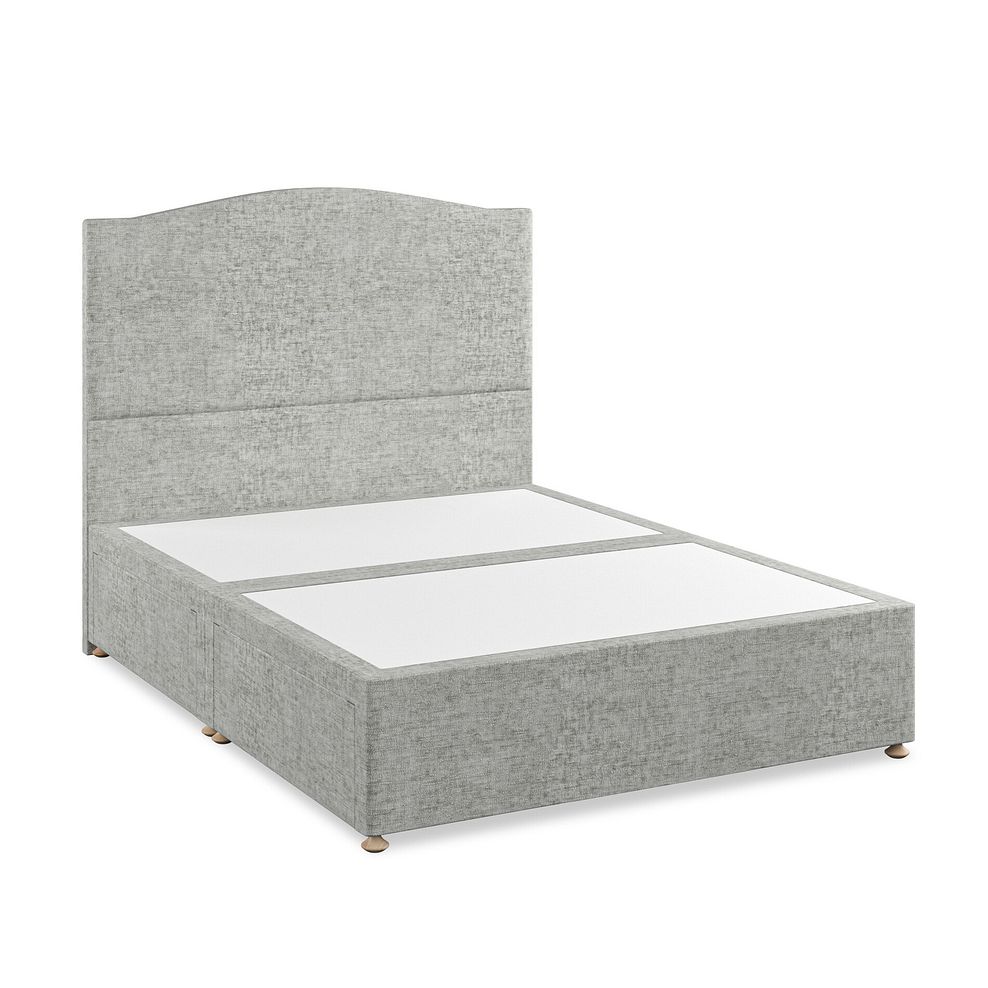 Eden King-Size 4 Drawer Divan Bed in Brooklyn Fabric - Fallow Grey 2