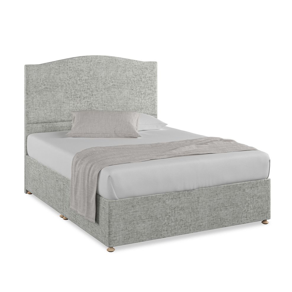 Eden King-Size 4 Drawer Divan Bed in Brooklyn Fabric - Fallow Grey 1