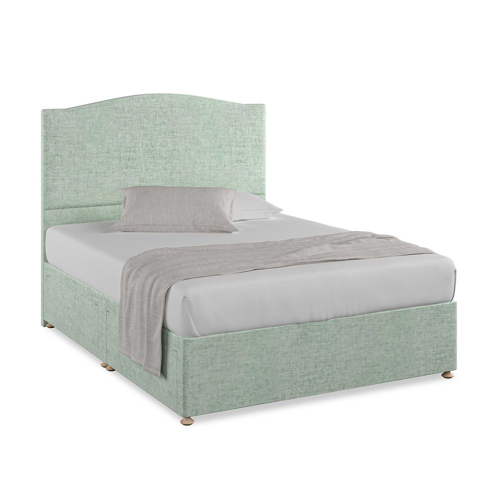 Eden King-Size 4 Drawer Divan Bed in Brooklyn Fabric - Glacier Thumbnail 1