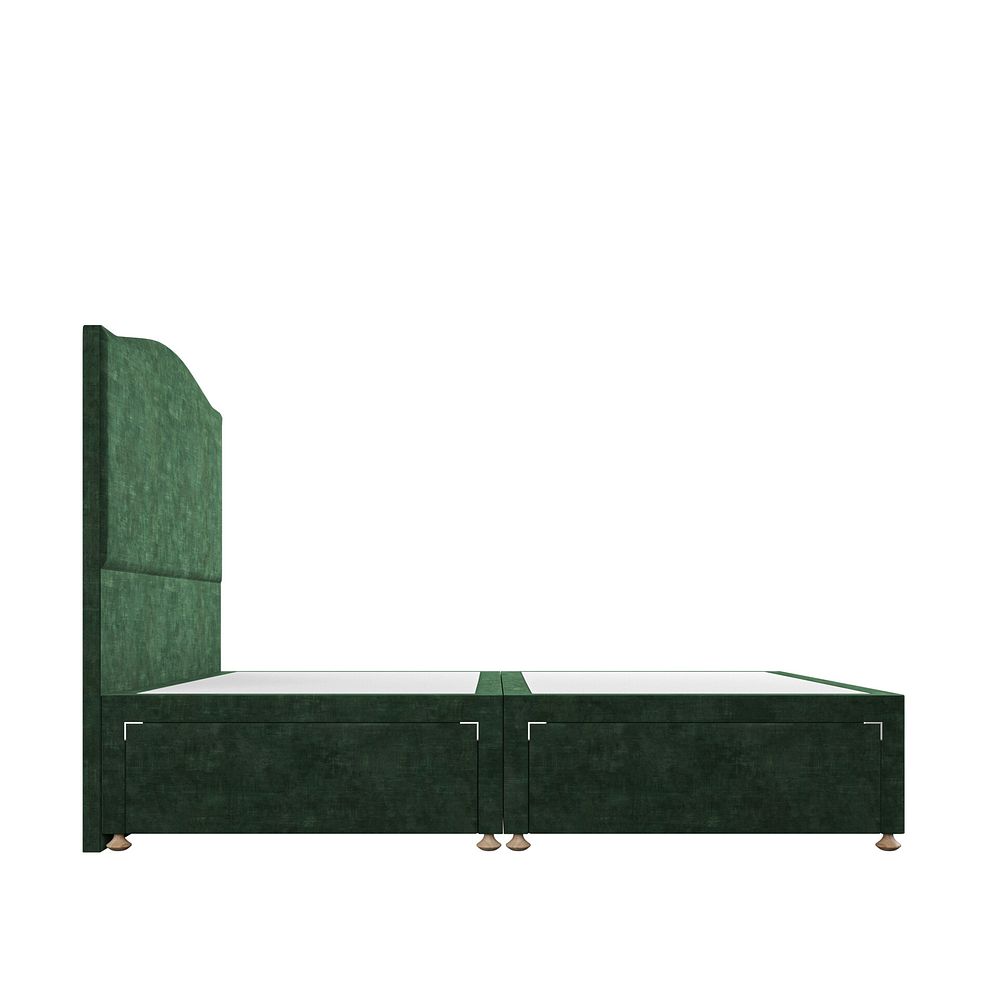 Eden King-Size 4 Drawer Divan Bed in Heritage Velvet - Bottle Green Thumbnail 4