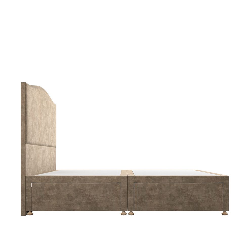 Eden King-Size 4 Drawer Divan Bed in Heritage Velvet - Cedar Thumbnail 4