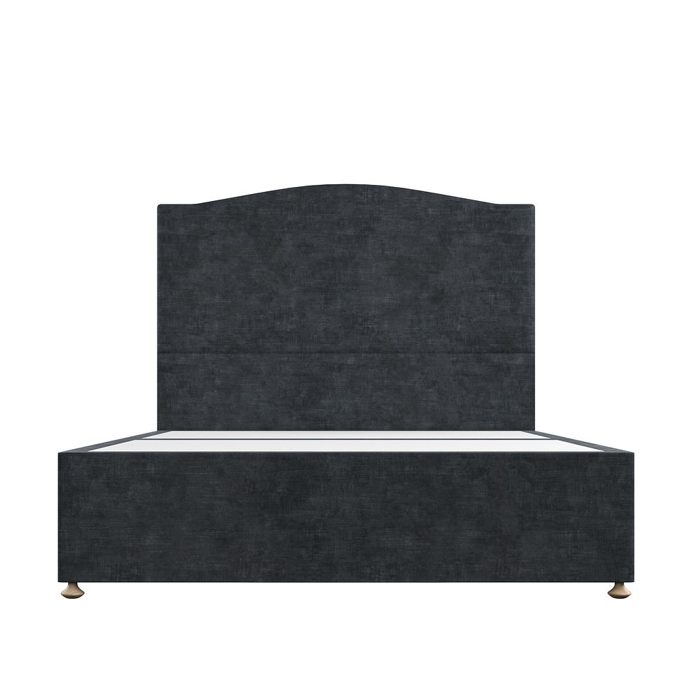 Eden King-Size 4 Drawer Divan Bed in Heritage Velvet - Charcoal 3