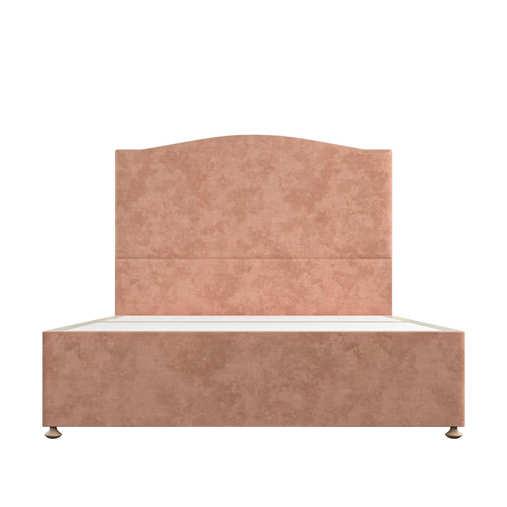 Eden King-Size 4 Drawer Divan Bed in Heritage Velvet - Powder Pink 3
