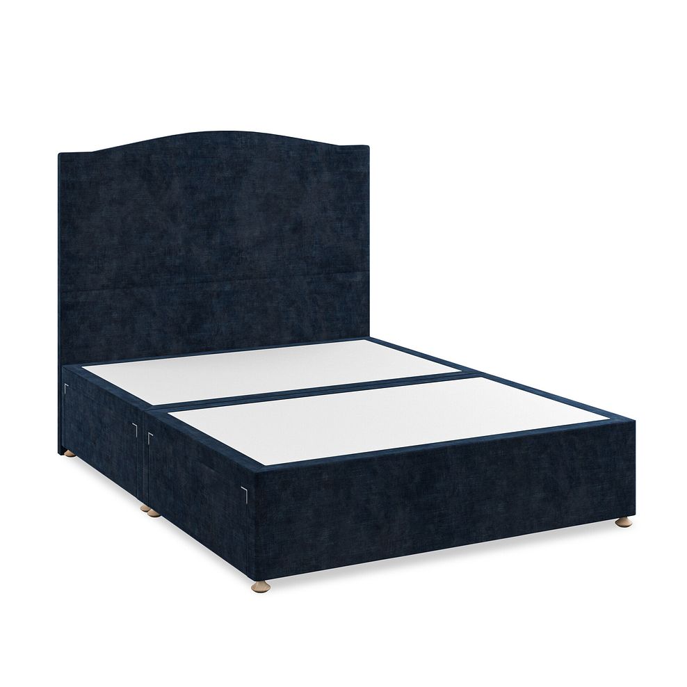 Eden King-Size 4 Drawer Divan Bed in Heritage Velvet - Royal Blue 2