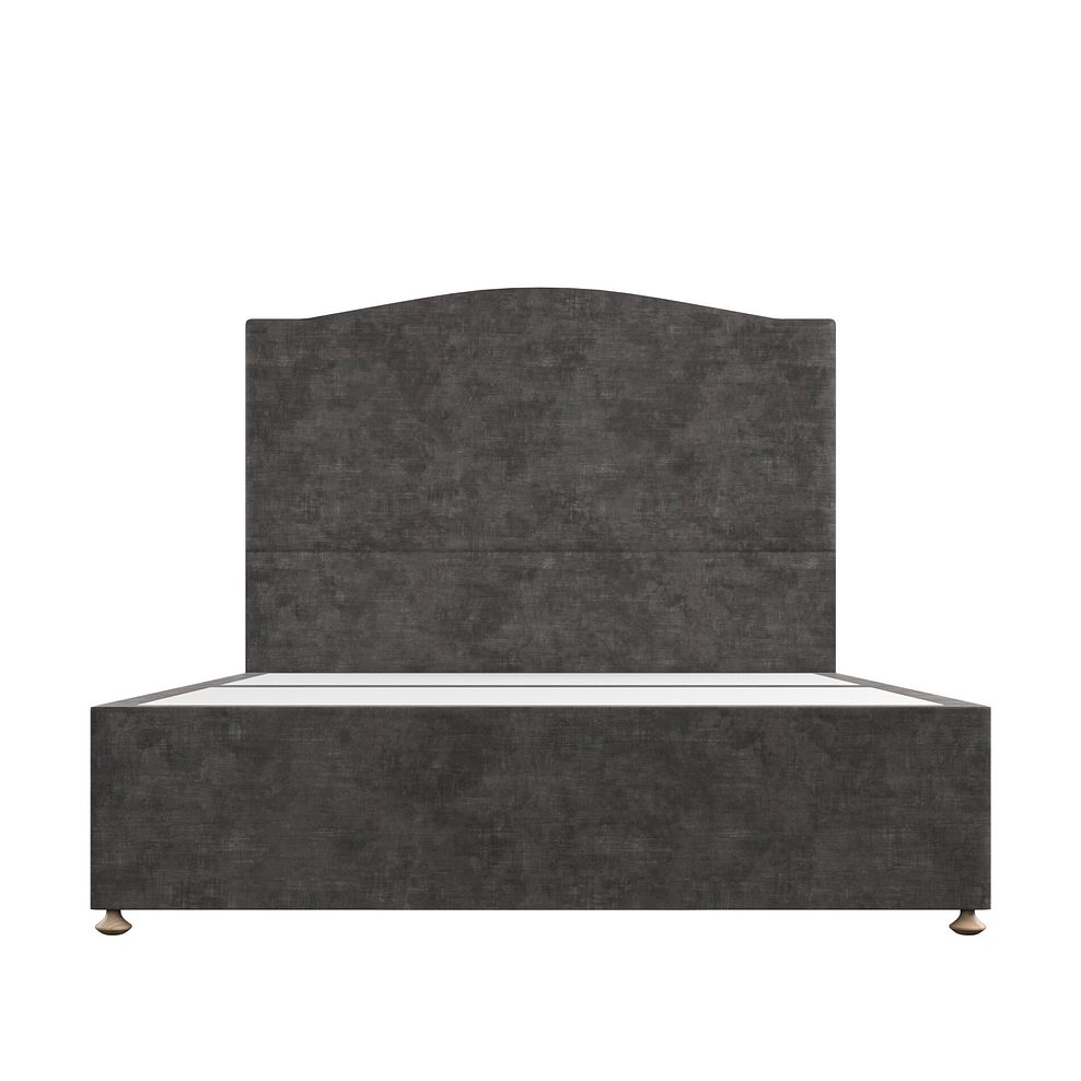 Eden King-Size 4 Drawer Divan Bed in Heritage Velvet - Steel 3