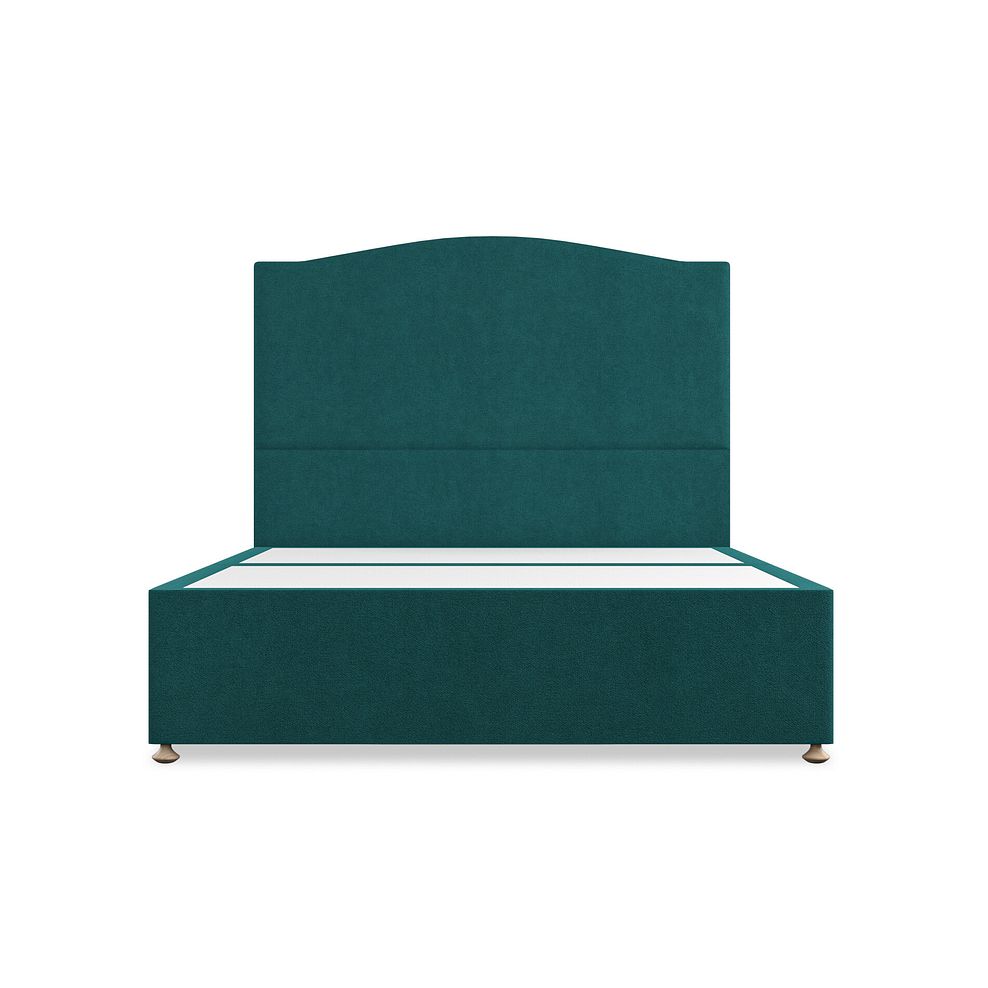 Eden King-Size 4 Drawer Divan Bed in Venice Fabric - Teal 3