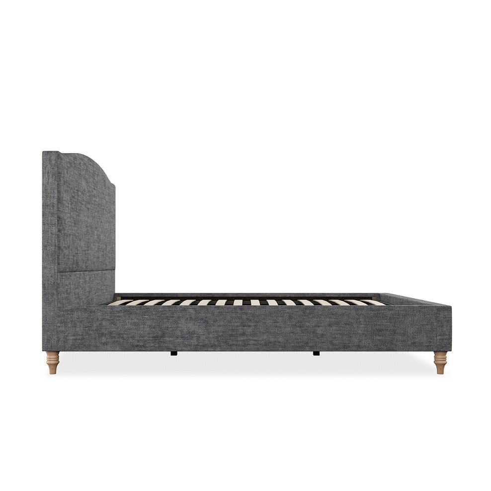 Eden King-Size Bed in Brooklyn Fabric - Asteroid Grey Thumbnail 4