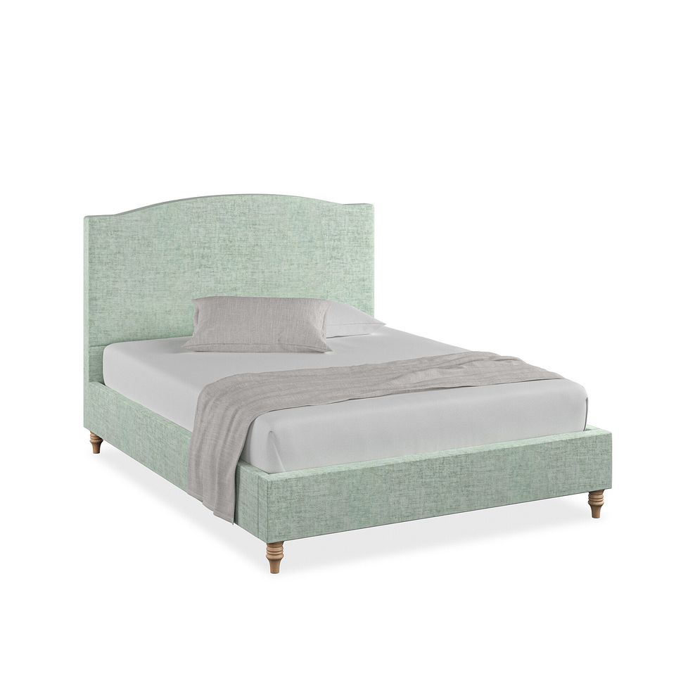 Eden King-Size Bed in Brooklyn Fabric - Glacier