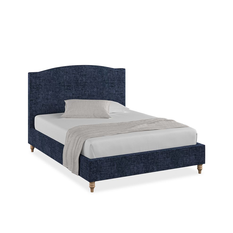 Eden King-Size Bed in Brooklyn Fabric - Hummingbird Blue