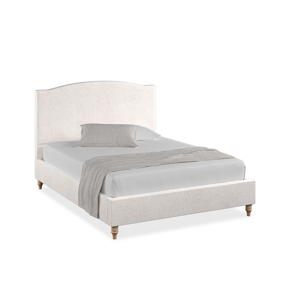 Eden King-Size Bed in Brooklyn Fabric - Lace White Thumbnail 1