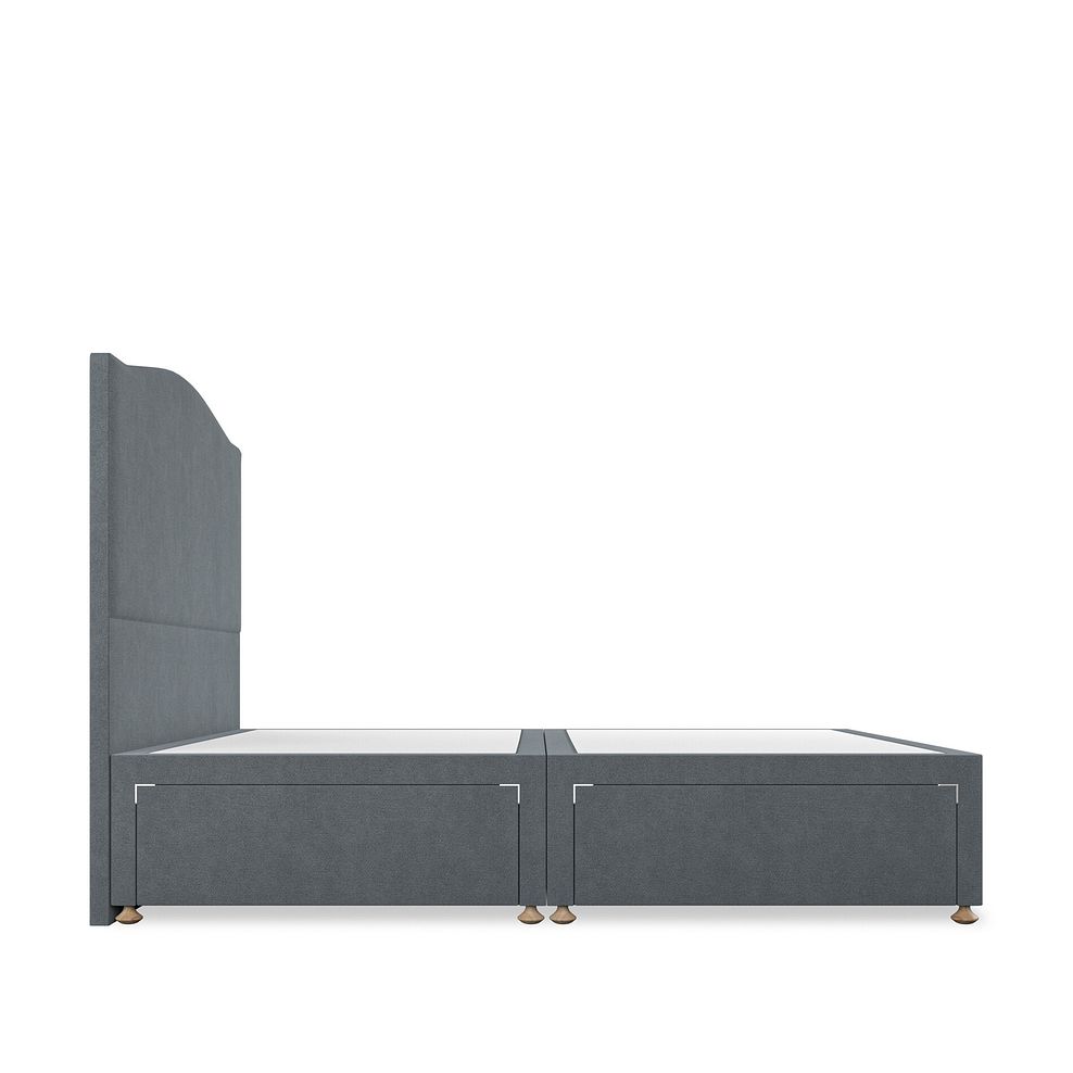 Eden King-Size 4 Drawer Divan Bed in Venice Fabric - Graphite Thumbnail 4