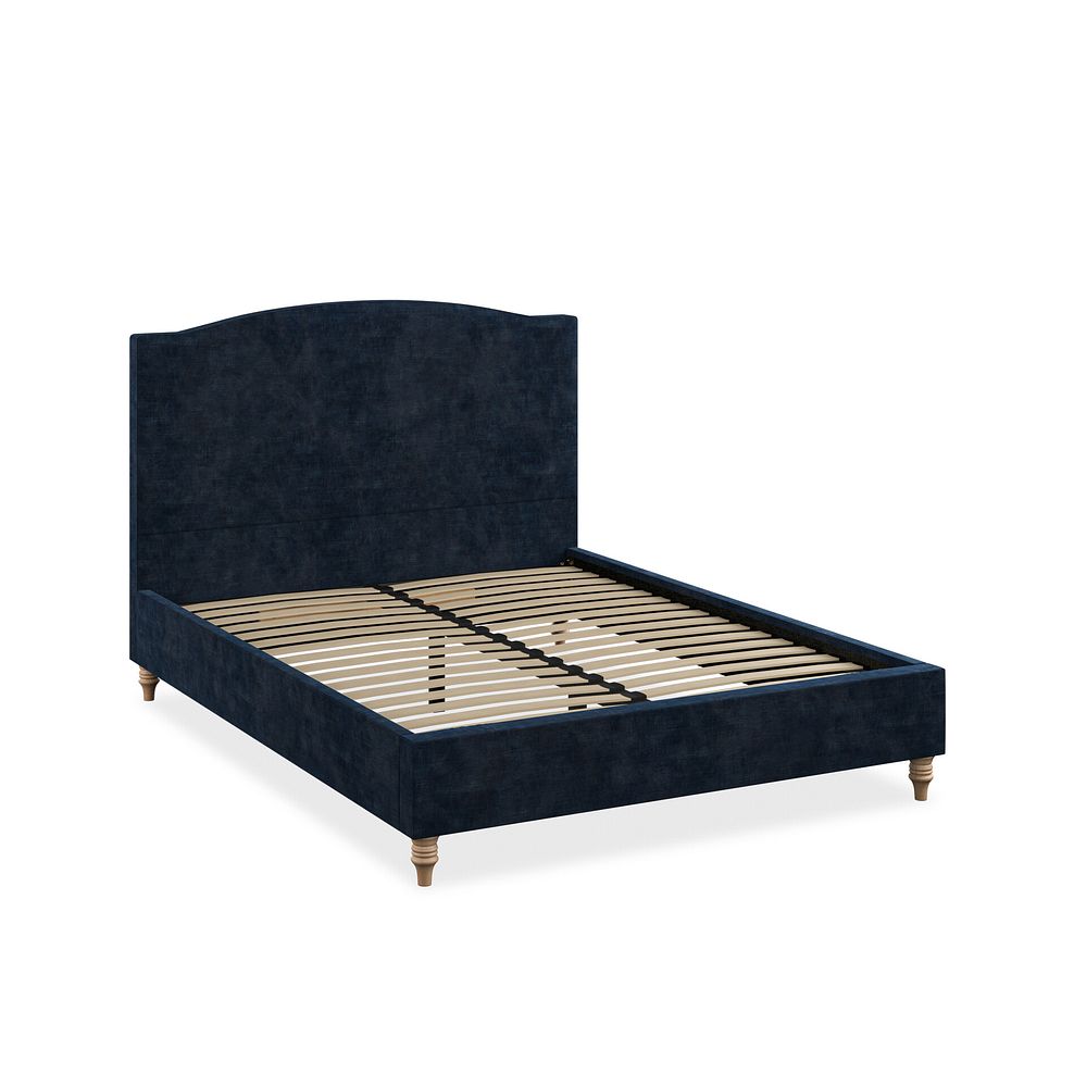Eden King-Size Bed in Heritage Velvet - Royal Blue Thumbnail 2