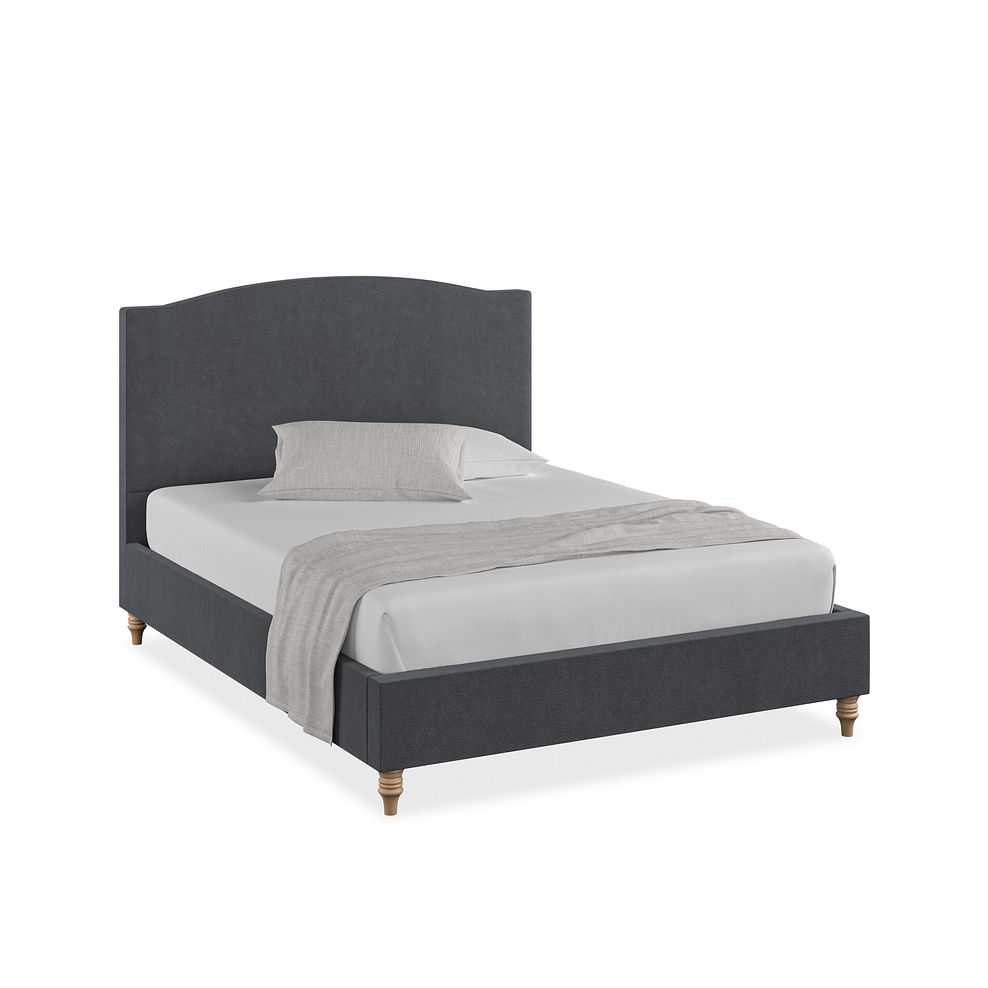 Eden King-Size Bed in Venice Fabric - Anthracite