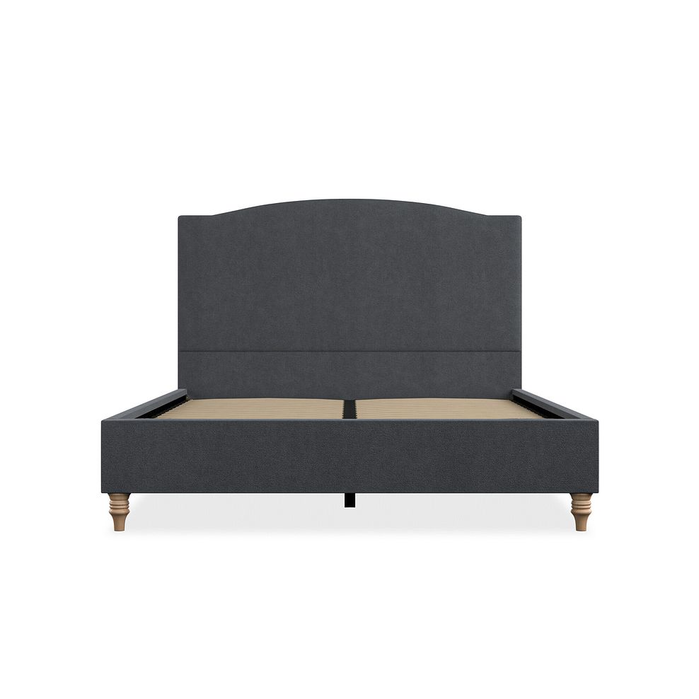 Eden King-Size Bed in Venice Fabric - Anthracite Thumbnail 3