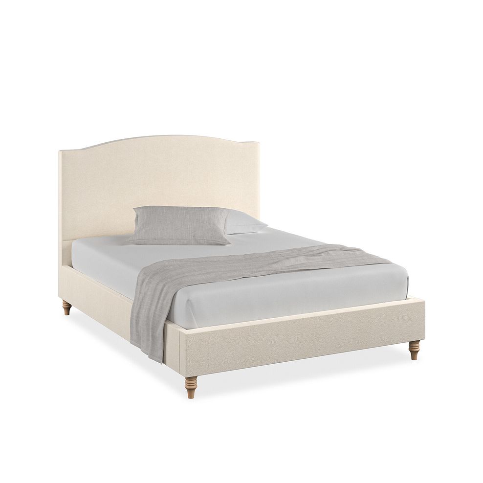 Eden King-Size Bed in Venice Fabric - Cream