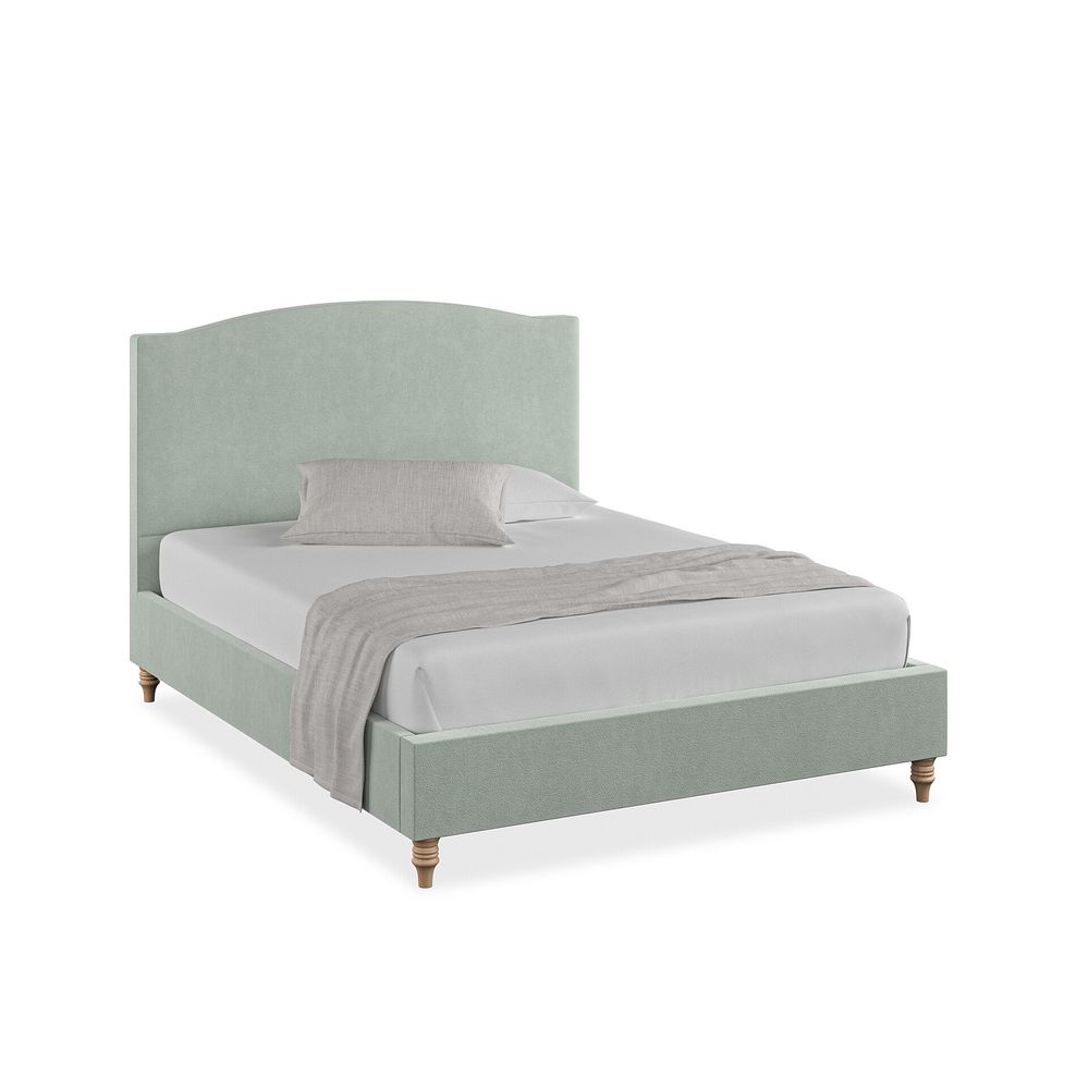 Eden King-Size Bed in Venice Fabric - Duck Egg 1