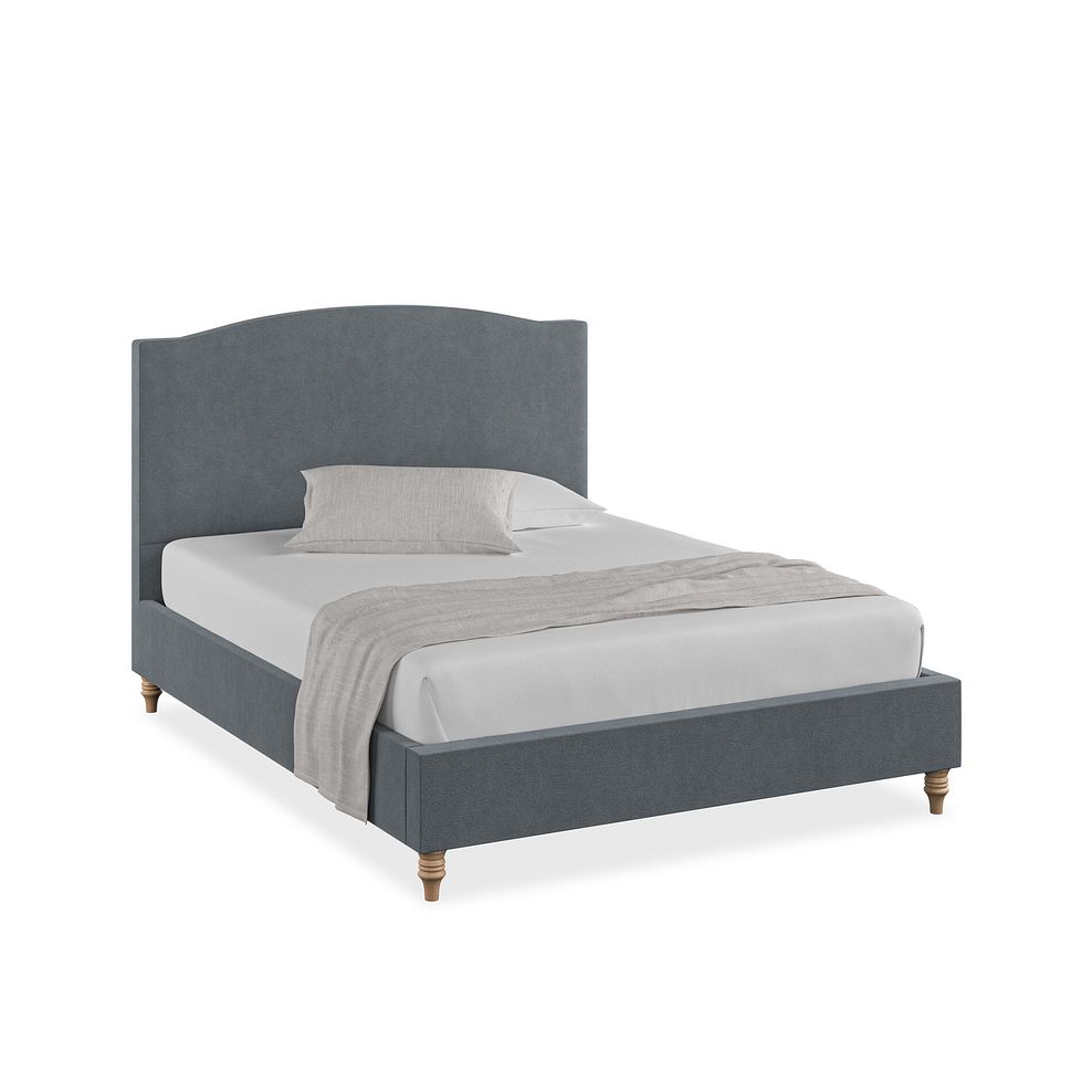 Eden King-Size Bed in Venice Fabric - Graphite Thumbnail 1