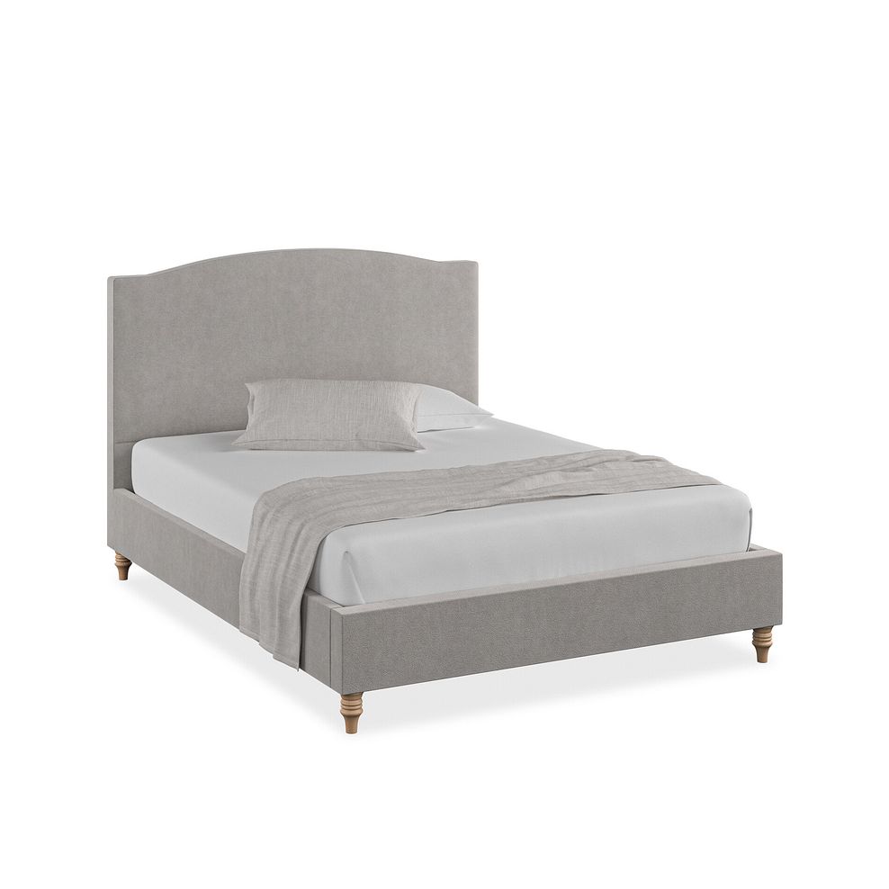 Eden King-Size Bed in Venice Fabric - Grey Thumbnail 1