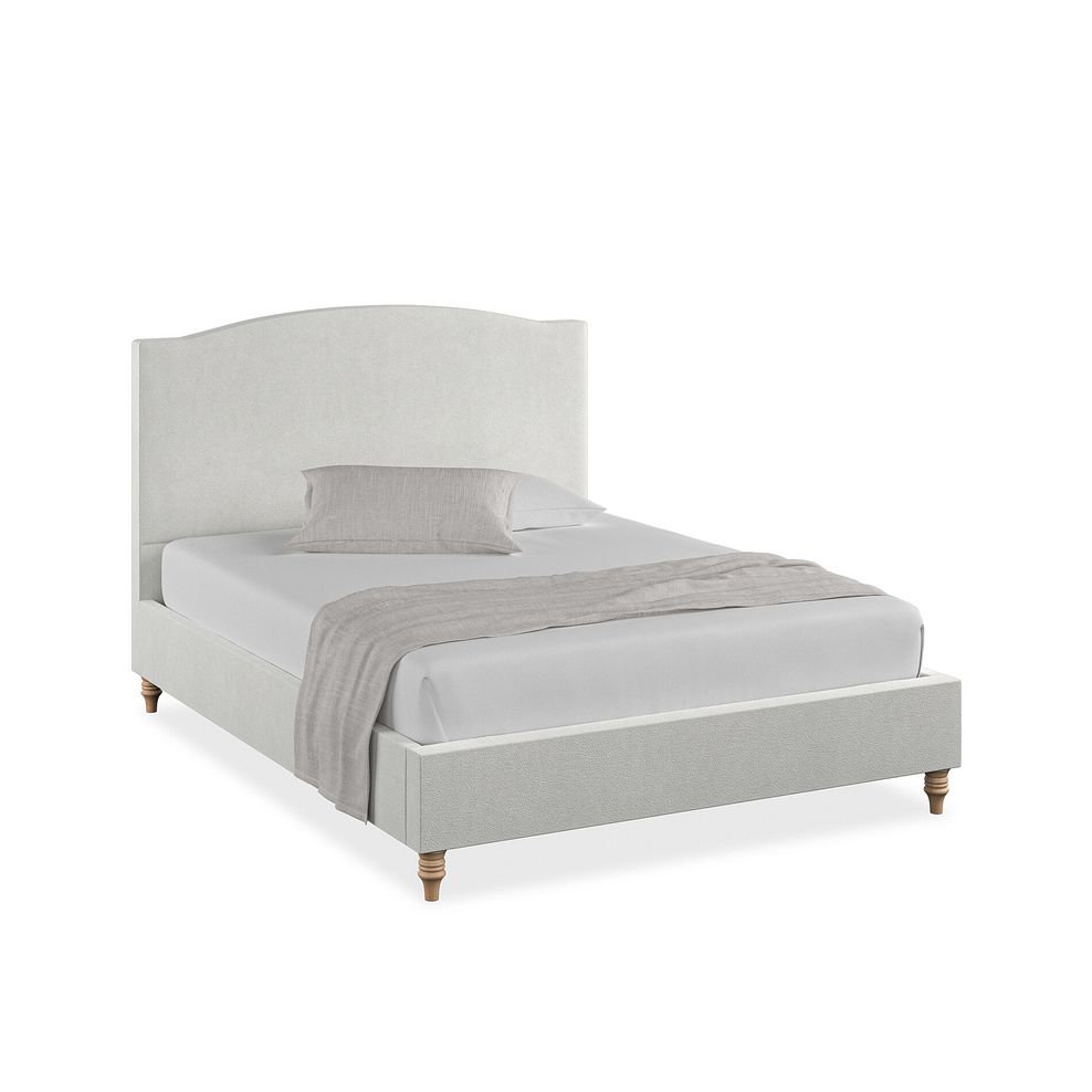 Eden King-Size Bed in Venice Fabric - Silver Thumbnail 1