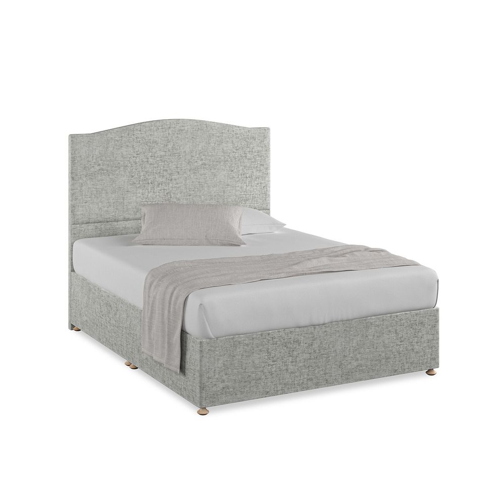 Eden King-Size Divan Bed in Brooklyn Fabric - Fallow Grey 1