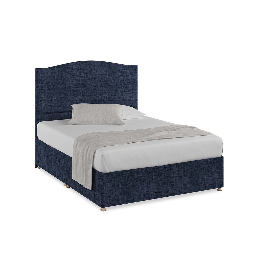 Eden King-Size Divan Bed in Brooklyn Fabric - Hummingbird Blue