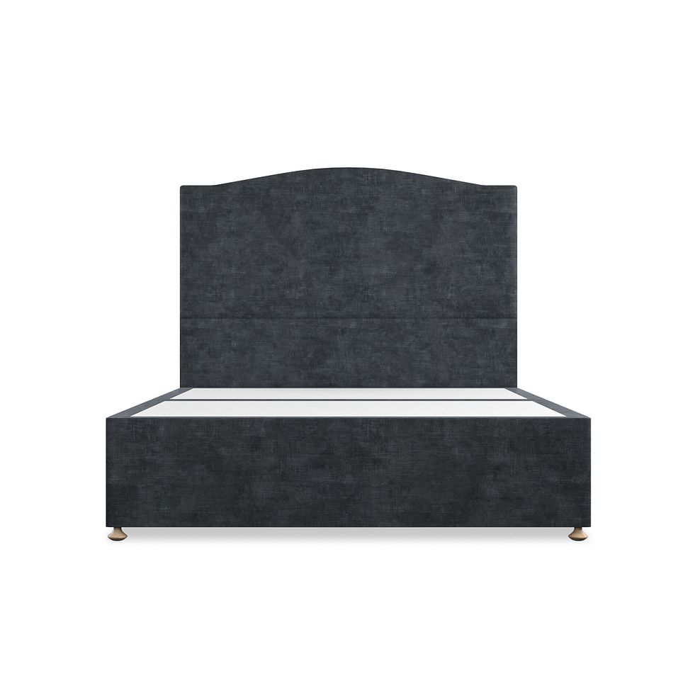 Eden King-Size Divan Bed in Heritage Velvet - Charcoal 3
