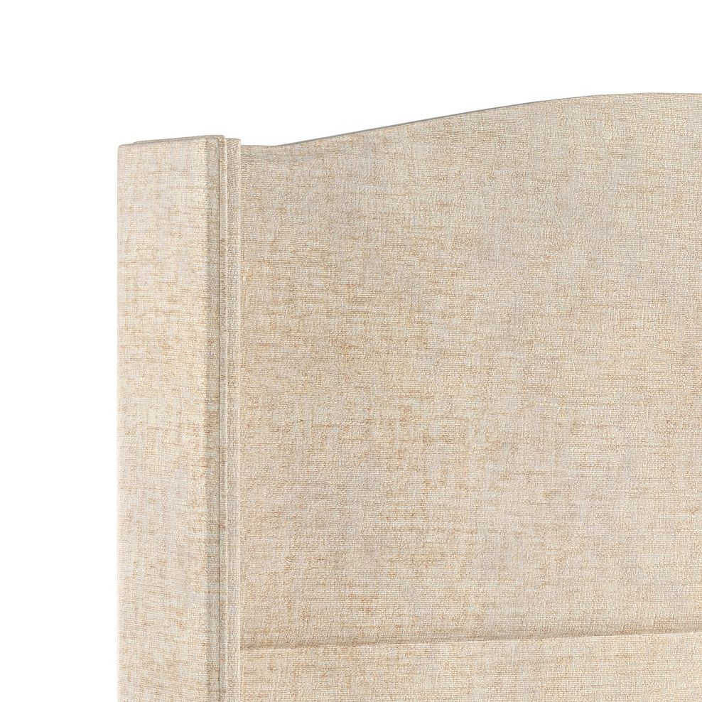 Eden King-Size Divan Bed with Winged Headboard in Brooklyn Fabric - Eggshell 5