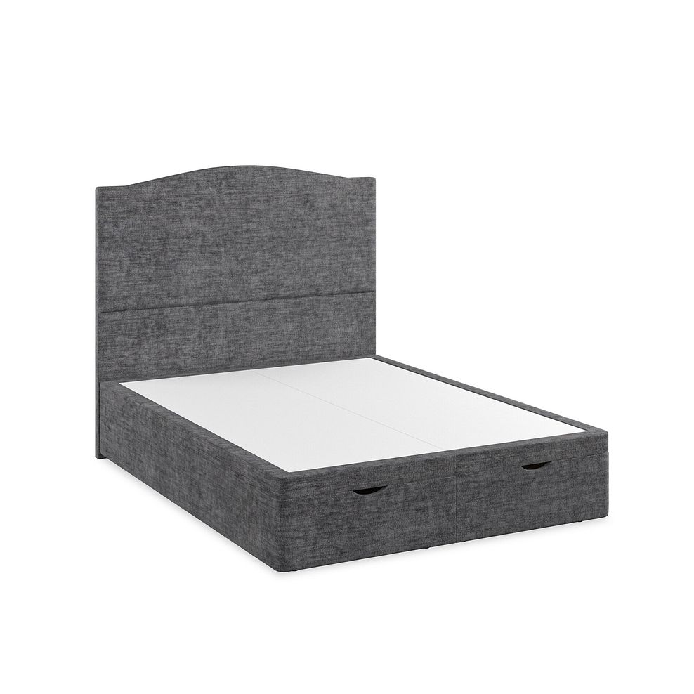 Eden King-Size Ottoman Storage Bed in Brooklyn Fabric - Asteroid Grey 2